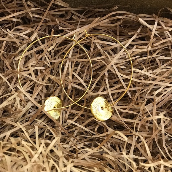 Jewelry - Handmade gold hoop earrings